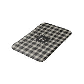 Rustic Black Pset Pattern met Monogram Badmat (Gekanteld)