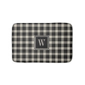 Rustic Black Pset Pattern met Monogram Badmat (Voorkant)