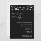 Rustic Black Rehearsal Dinner Kaart (Voorkant)