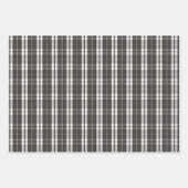 Rustic Black Reindeer met Black en White Tartan Inpakpapier Vel (Voorkant 2)