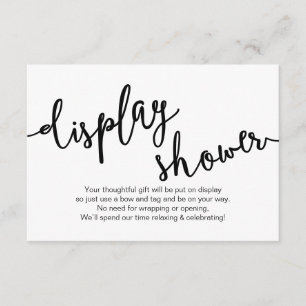 Rustic Black Scrip, Display Shower Informatiekaartje