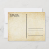 Rustic Black Script Weduwfoto Bedankkaart (Achterkant)