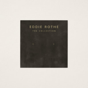 Rustic Black Stud Earring Display Kaart