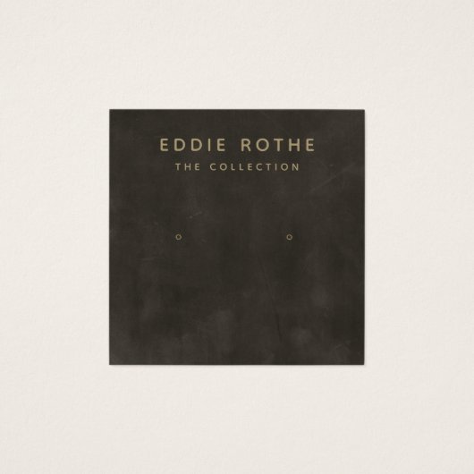  Rustic Black Stud Earring Display Kaart (Voorkant)