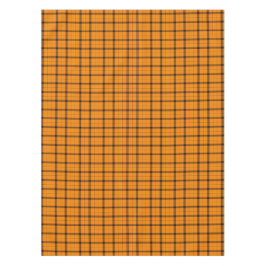 Rustic Black Tartan Lines | Oranje Schotse Plaid Tafelkleed