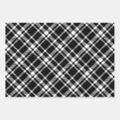Rustic Black Tartan Pset Merry-kerstpatroon Inpakpapier Vel (Voorkant)