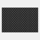 Rustic Black Tartan Pset Merry-kerstpatroon Inpakpapier Vel (Voorkant 3)