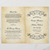 Rustic Black Vlourish Parchment Wedding (Voorkant)