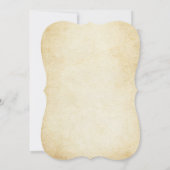  Rustic Black Vlourish Parchment Wedding Kaart (Achterkant)