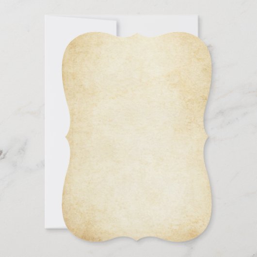  Rustic Black Vlourish Parchment Wedding Kaart (Achterkant)