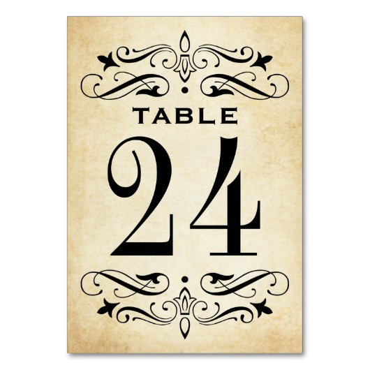  Rustic Black Vlourish Parchment Wedding Kaart (Achterkant)