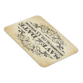  Rustic Black Vlourish Parchment Wedding Magneet (Rechterzijde)