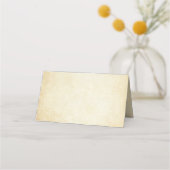  Rustic Black Vlourish Parchment Wedding Plaatskaartje (Achterkant)