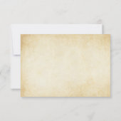 Rustic Black Vlourish Parchment Wedding RSVP Kaartje (Achterkant)