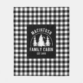 Rustic Black White Buffalo Plays Bossen personalis Fleece Deken (Voorkant)