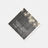 Rustic Black Wood String Lights Napkins Servet (Hoek)