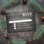 Rustic Black Wood String Lights RSVP Kaartje