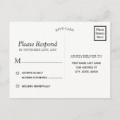 Rustic Black Wood String Lights Uitnodiging Briefkaart (Achterkant)