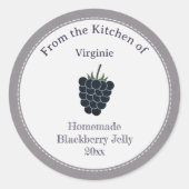 Rustic Blackberry Jelly Label Sticker (Voorkant)