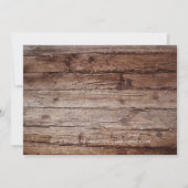 Rustic Blackboard op uitnodiging voor houten pensi (Achterkant)