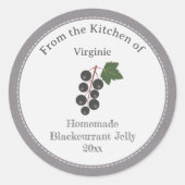 Rustic Blackcurrant Jelly Label Sticker (Voorkant)