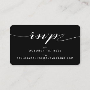 Rustic Blacksmith Calligraphy RSVP Online Card Visitekaartje