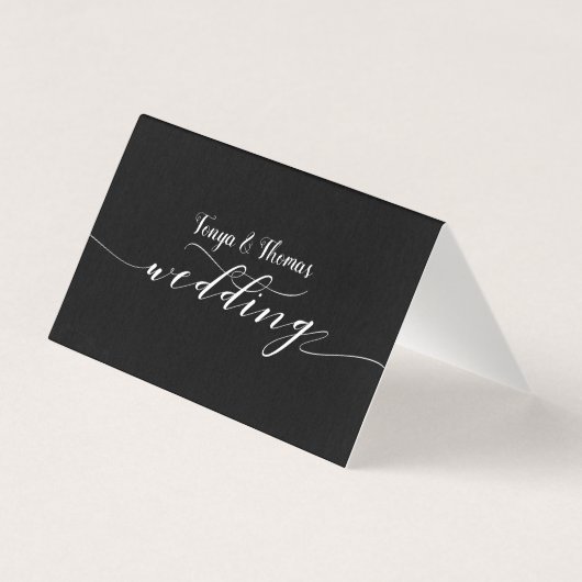 Rustic Blacksmith Calligraphy Wedding Kaart (Achterkant)