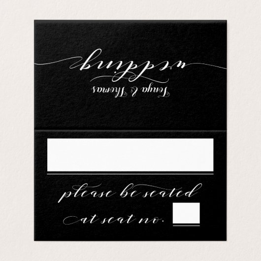 Rustic Blacksmith Calligraphy Wedding Kaart (Buitenkant ongevouwen)