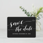 Rustic Blacksmith Calligraphy Wedding Save Date Kaart (Staand voorkant)