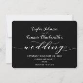 Rustic Blacksmith Calligraphy Wedding Save Date Kaart (Achterkant)