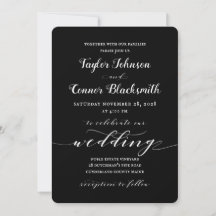 Rustic Blacksmith White Calligraphy Wedding