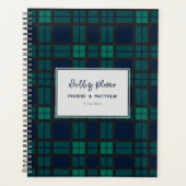 Rustic Blackwatch Script Huwelijks Tartan Planner (Voorkant)