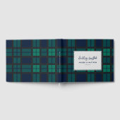 Rustic Blackwatch Script Wedding Tartan Gastenboek (Volledig)
