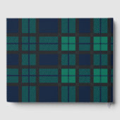 Rustic Blackwatch Script Wedding Tartan Gastenboek (Achterkant)