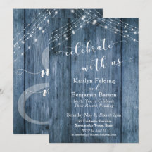 Rustic Blauw Hout & Lichten Vier Ons Met Ons