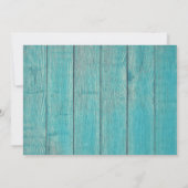Rustic Blauw Hout | Zonnebloem Bruidsdouche Kaart (Achterkant)