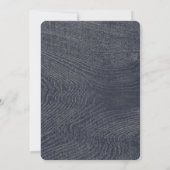 Rustic Blauw Houtnerf Minimalistische Moderne Schu Kaart (Achterkant)