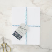 Rustic Blauw & Salie Eucalyptus Dank je Cadeaulabel (Met Touw)