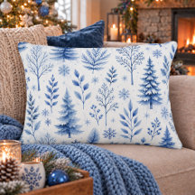 Rustic Blauw Winter Botanisch Bos