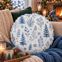 Rustic Blauw Winter Botanisch Bos