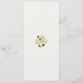 Rustic Blauwe Bloemen Eikels Eikenbladeren Trouwen Menu (Achterkant)