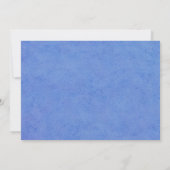 Rustic Blauwe Hortensia Watercolor RSVP Kaart (Achterkant)
