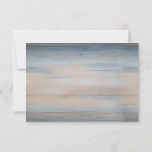 Rustic Blauwe Hout & Slingerlichten Trouw RSVP Kaa (Achterkant)