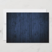 Rustic Blauwe Houten Bosdieren Douche Kaart (Achterkant)