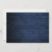 Rustic Blauwe Houten Lichtjes Kant 3 Foto Save The Save The Date (Achterkant)