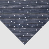 Rustic Blauwe Houten Sterren Tissuepapier (Detail)