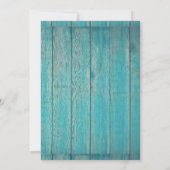 Rustic Blauwe Zonnebloem Baby Sprinkle Uitnodiging (Achterkant)