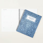 Rustic Bleaching Damask Denim Name Planner (Display)