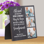 Rustic Blessed Grandouders Persoonlijk 3 Foto Fotoplaat