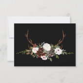 Rustic Bloem | Boho Groenery RSVP met maaltijd Kaartje (Achterkant)